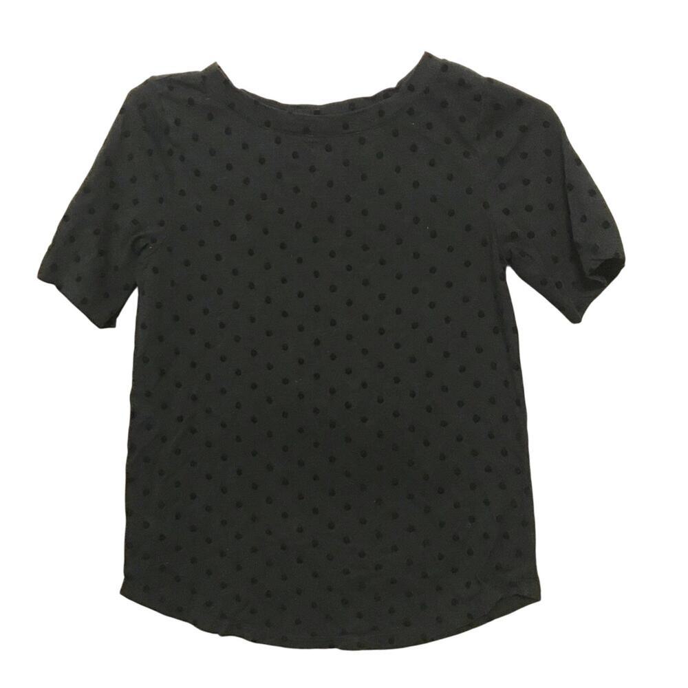 Loft black polka dot shirt size XS